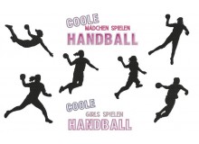 Stickserie - Handball Ladies Silhouette